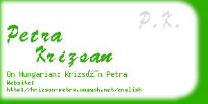 petra krizsan business card